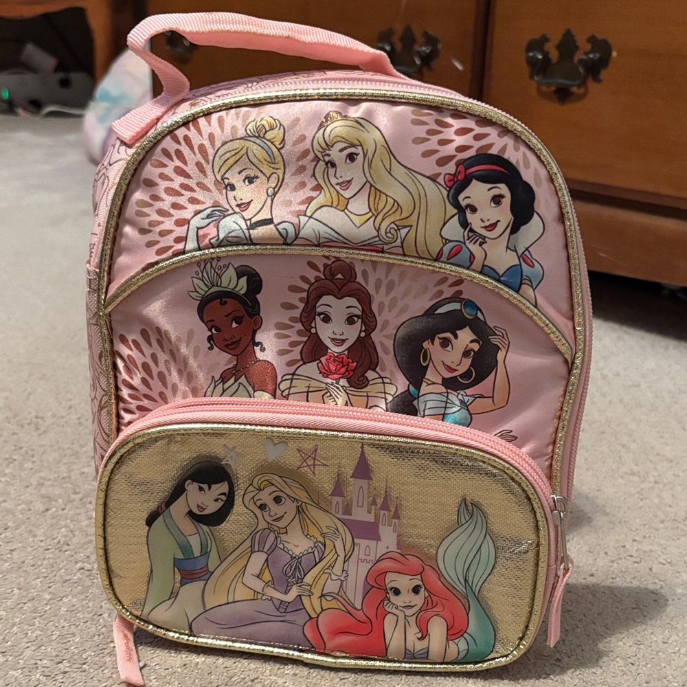 Disney Princess Pink and Gold Backpack